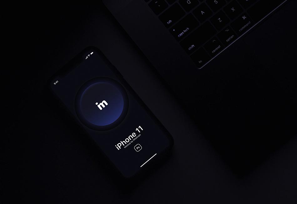 iPhone 11 Dark Mockup