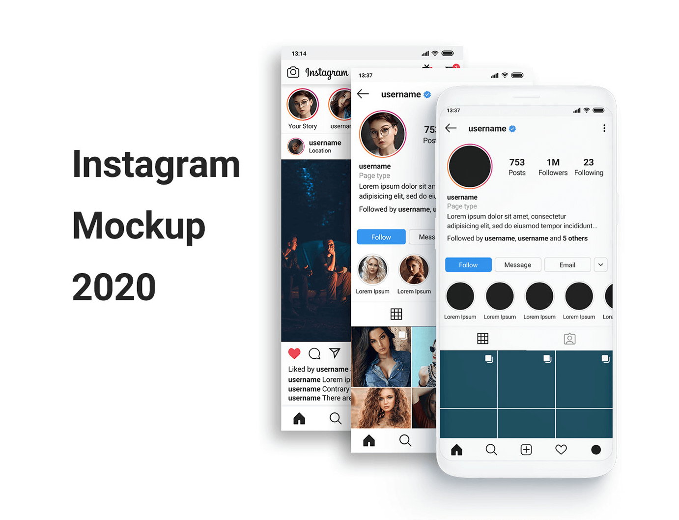 Instagram Mockup PSD Free Download iMockups