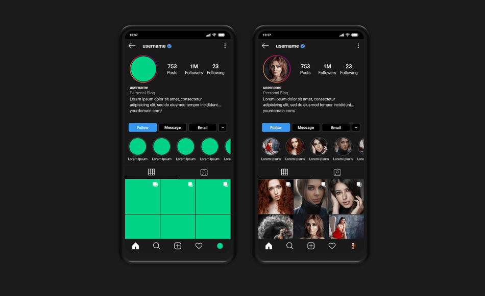 Dark-Mode Mockup