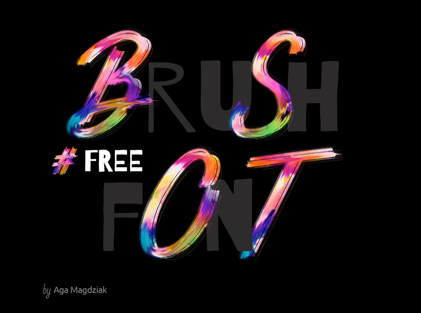 Color Brush Font & Patterns