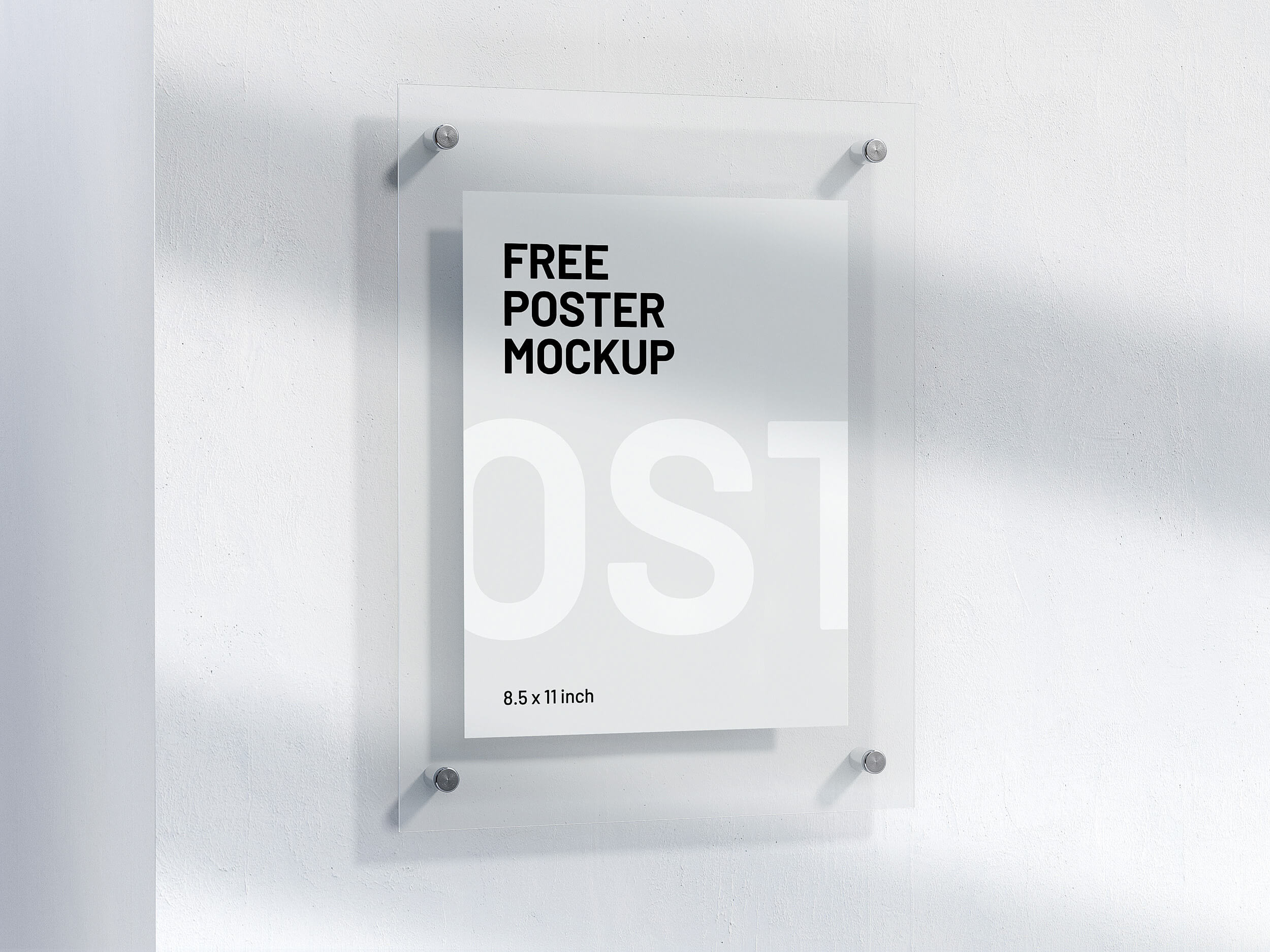 Poster in Glass Frame Mockup