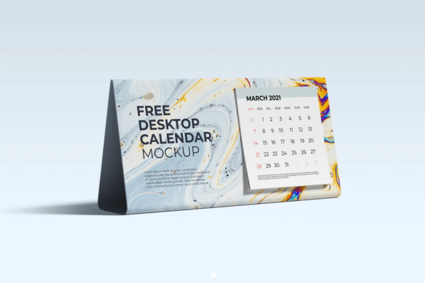 Calendar 2021 on Desktop Mockup