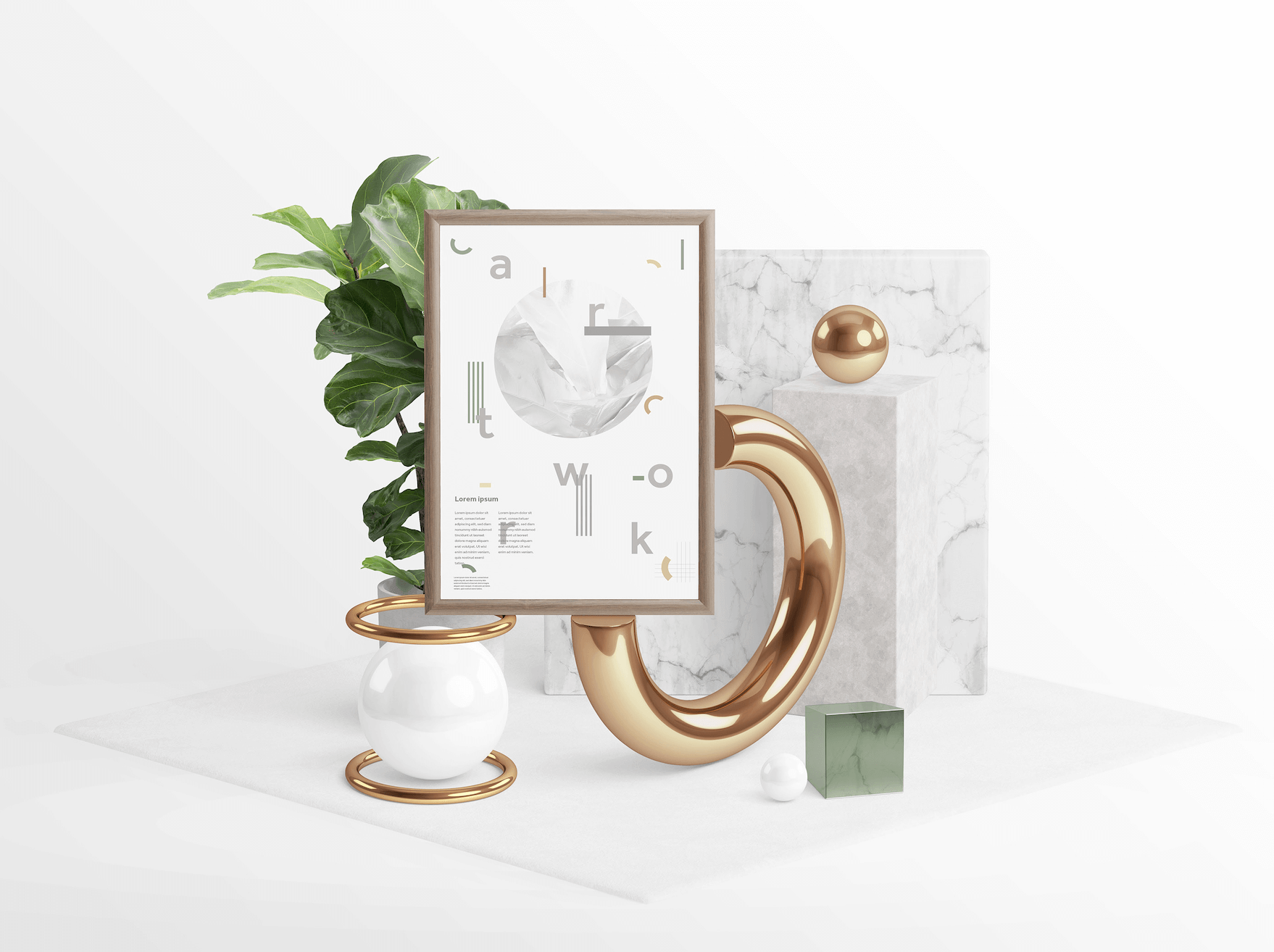 Frame Mockup 13x19 with Shapes