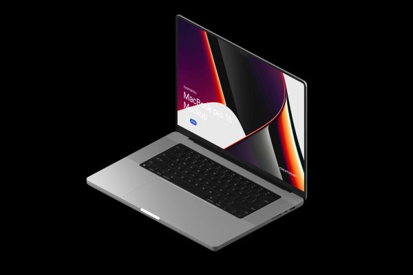 Realistic Macbook Pro 16 Mockup