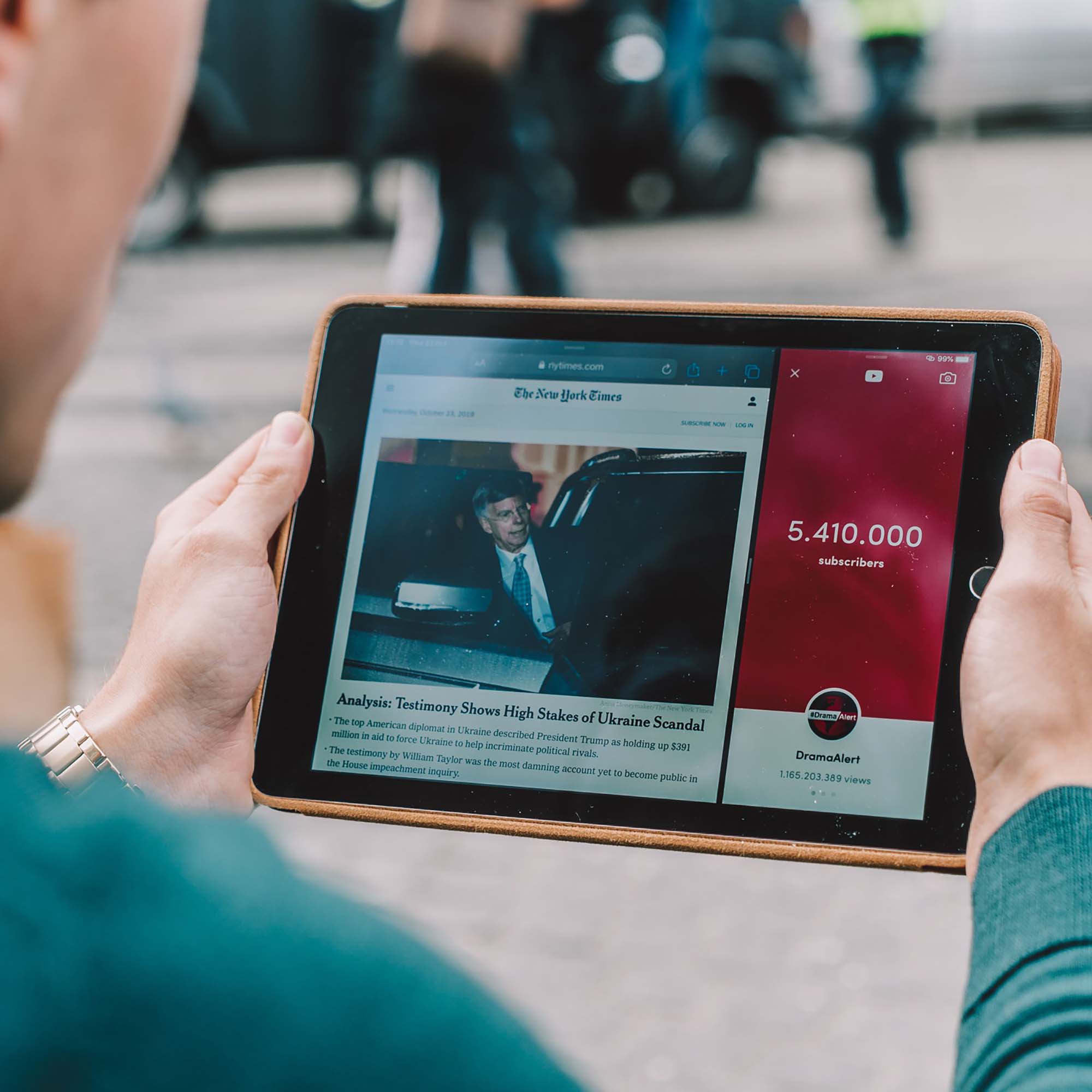 iPad in Hands Mockup