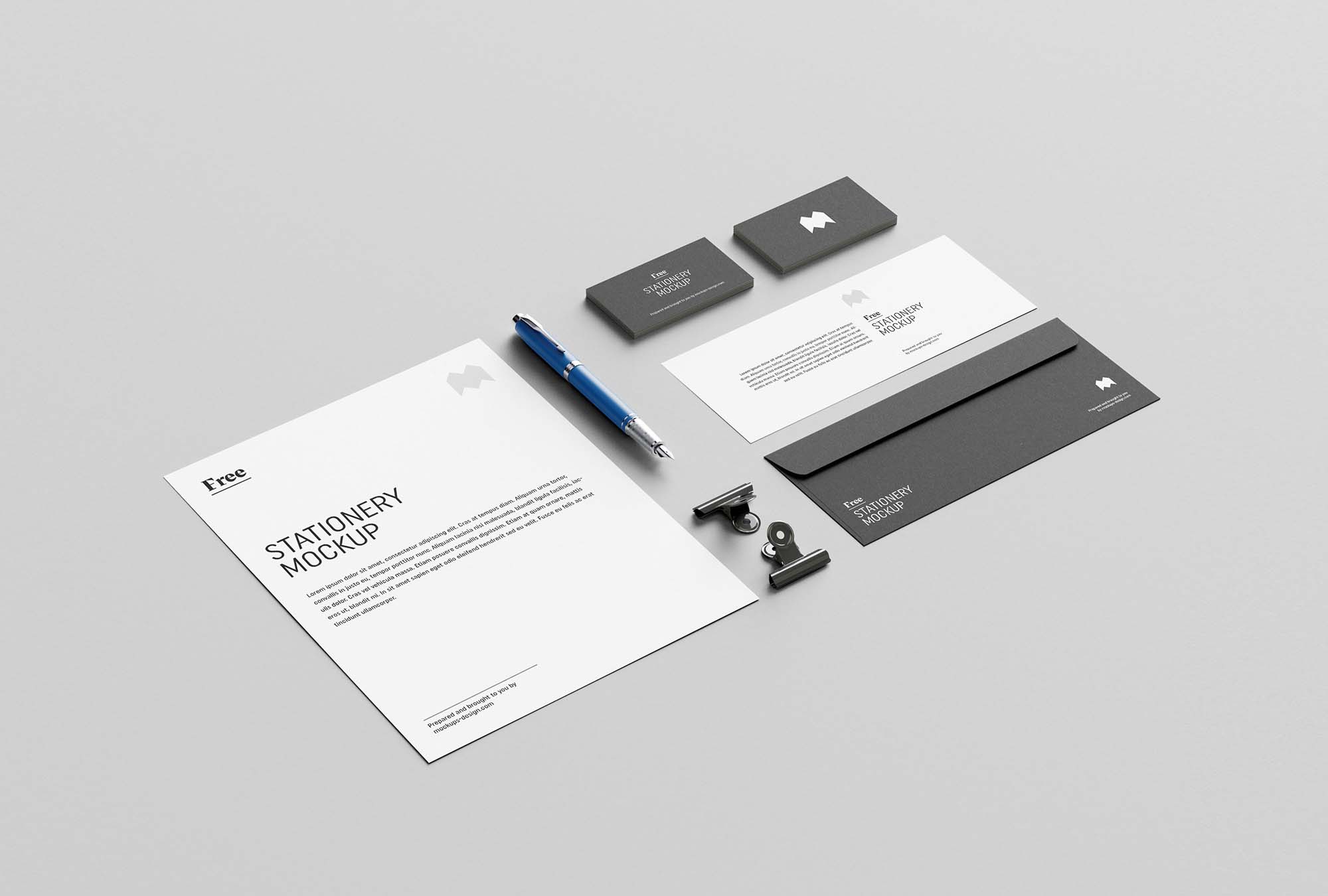 US Stationary PSD Mockup (Free) by Mockups Design