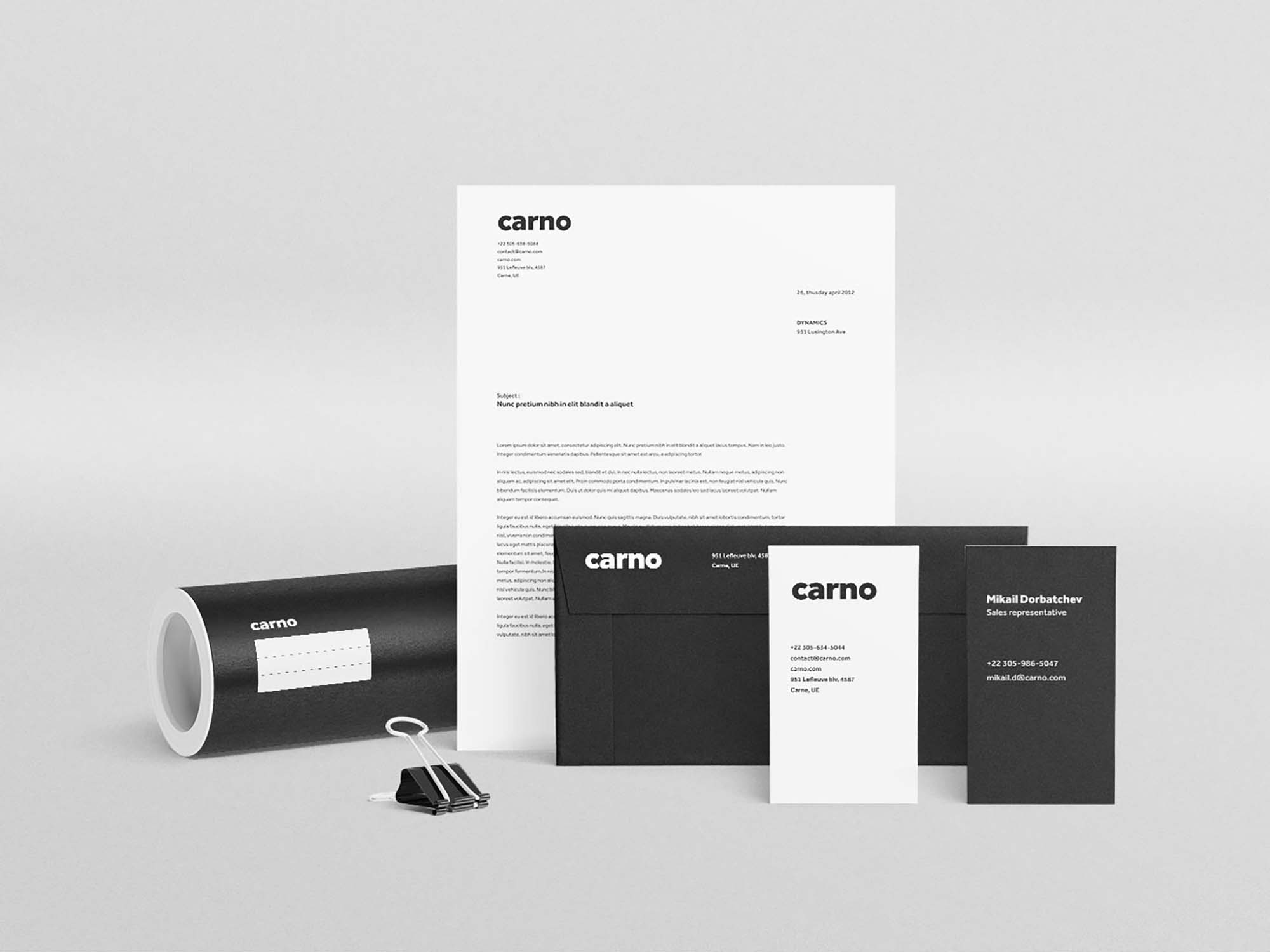 Carno Stationery Mockup