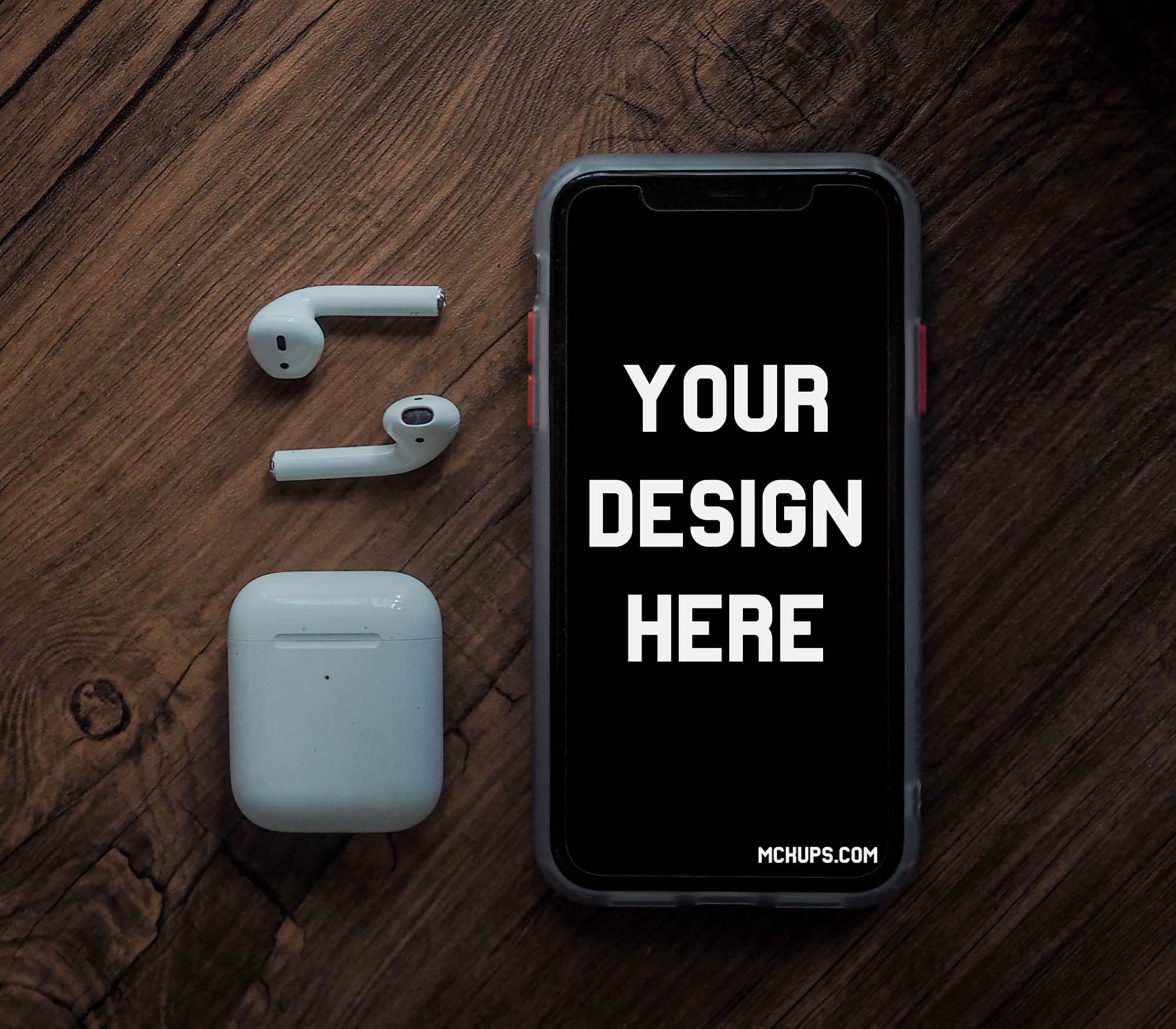 iPhone and AirPods Mockup