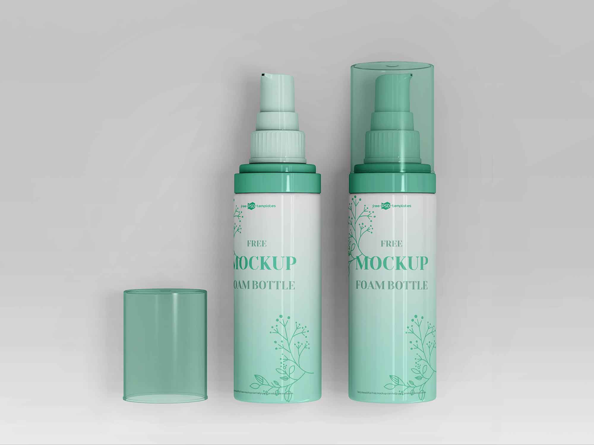 Glossy Foam Bottle Mockup - Free Download Images High Quality PNG, JPG