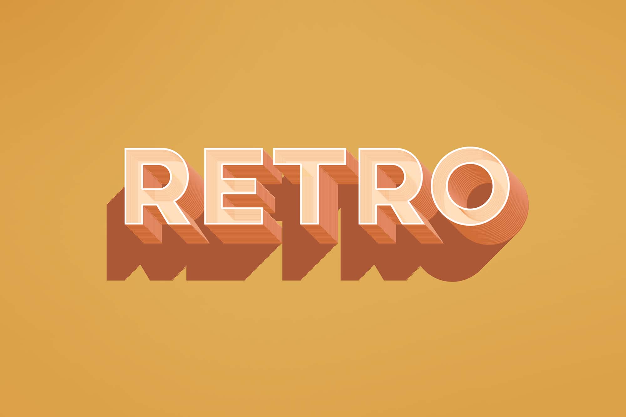 Retro Text Effect Mockup