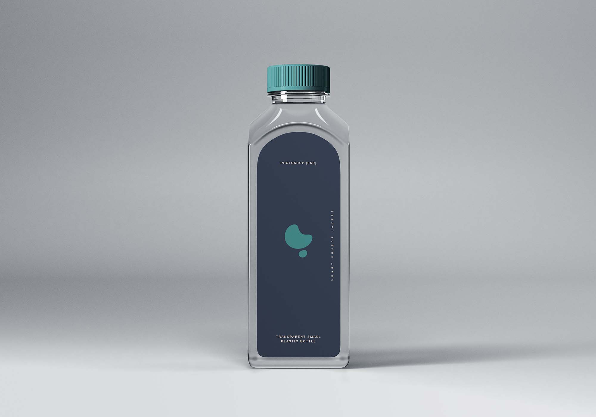 Transparent Small Plastic Bottle Mockup