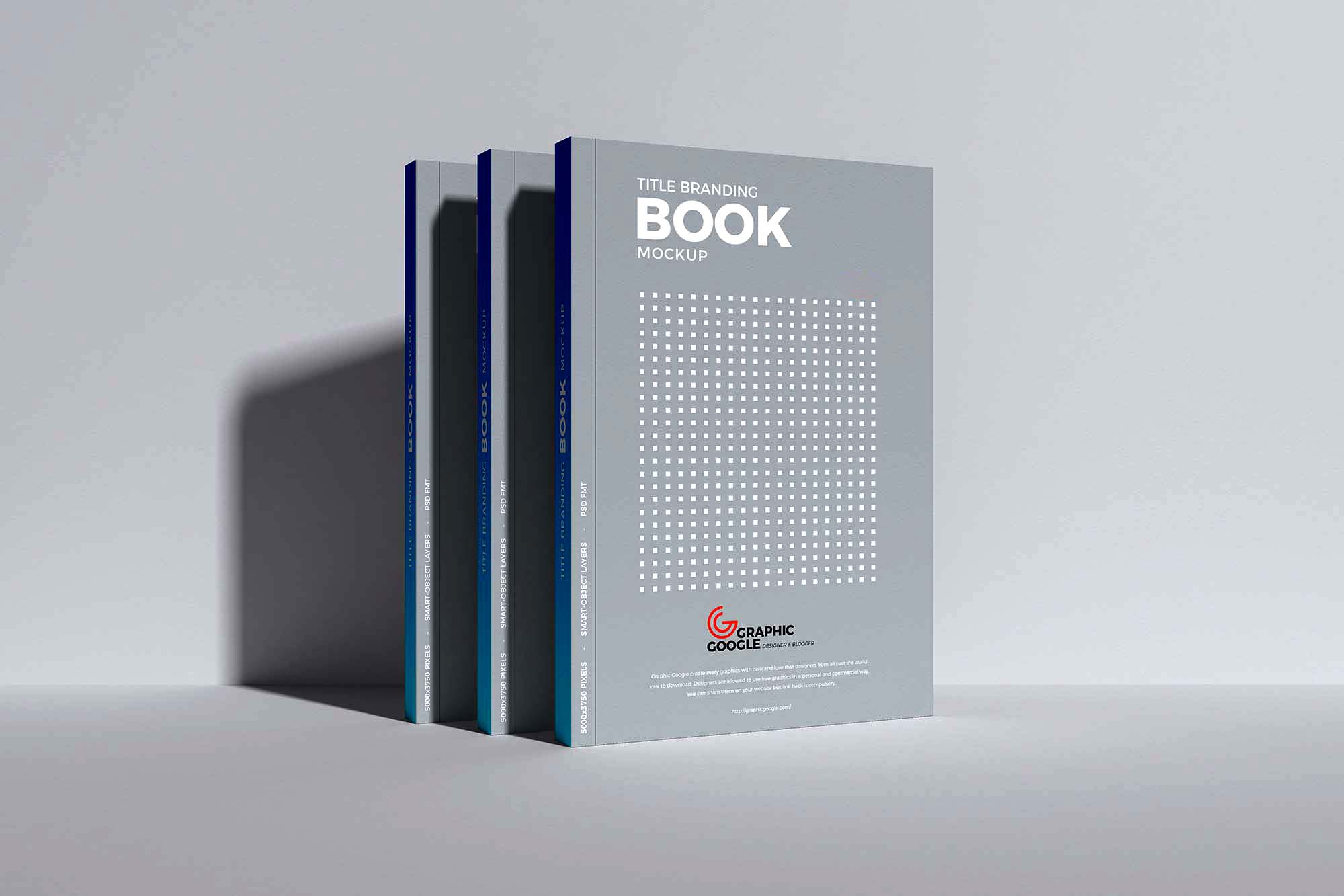 Upright Standing Books Mockup