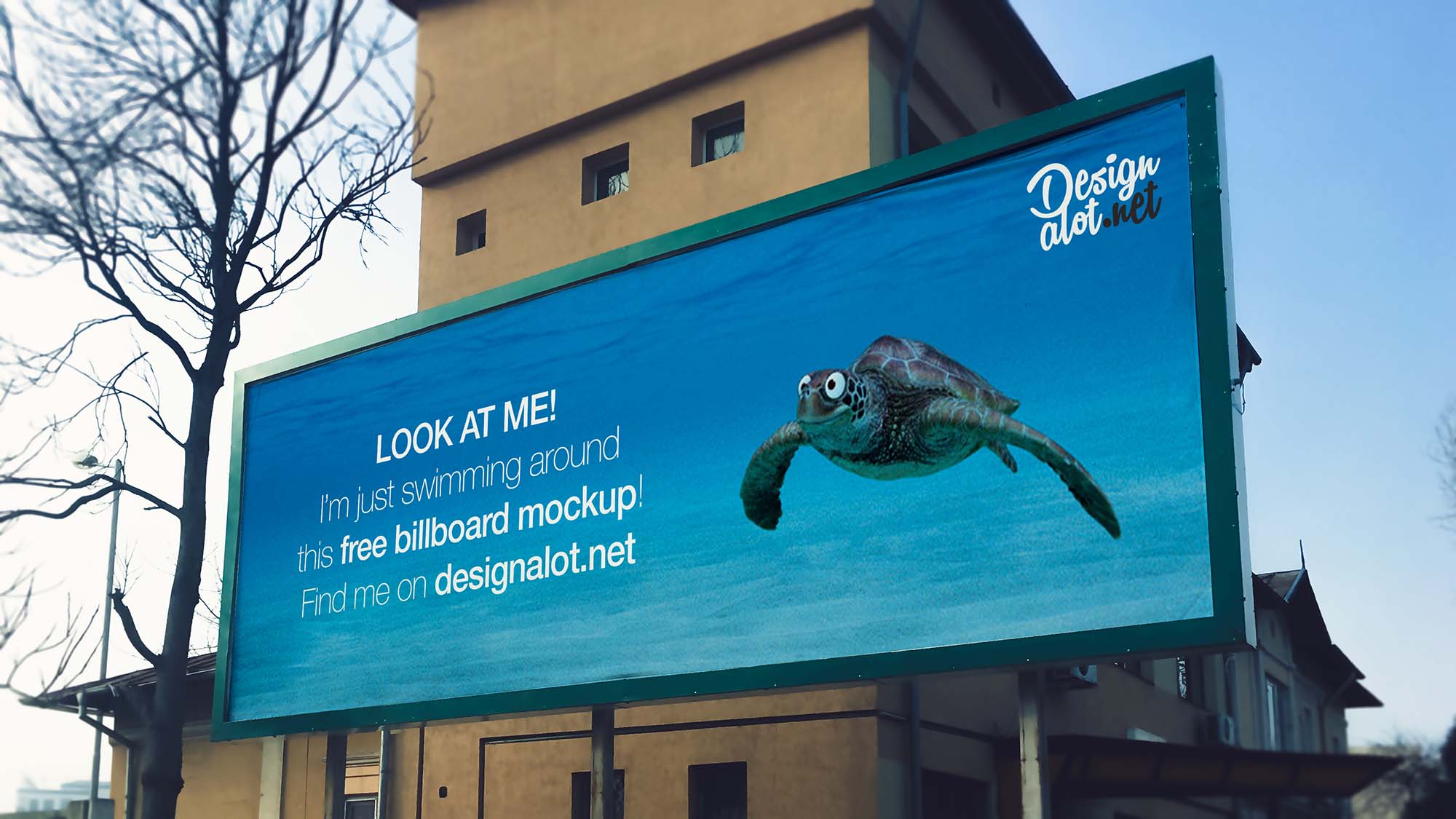 Big Outdoor Billboard Mockup