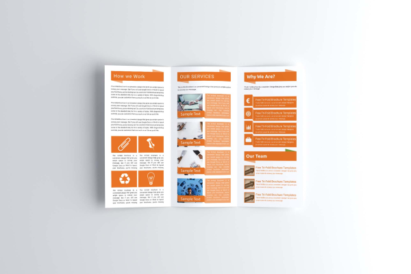 Corporate Trifold Brochure Mockup