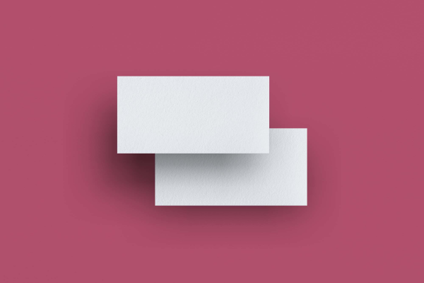 Top View Floating Business Card Mockup