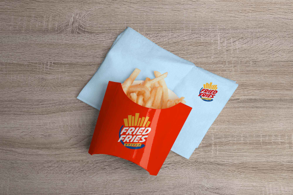 New French Fries Packaging Mockup