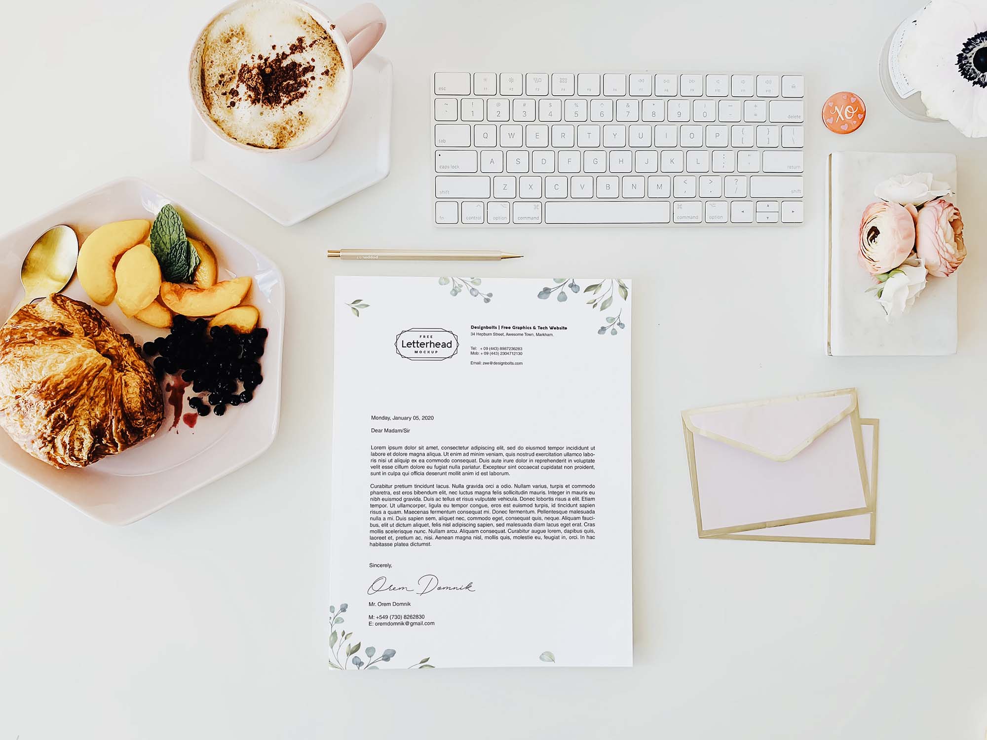 Letter Letterhead Mockup