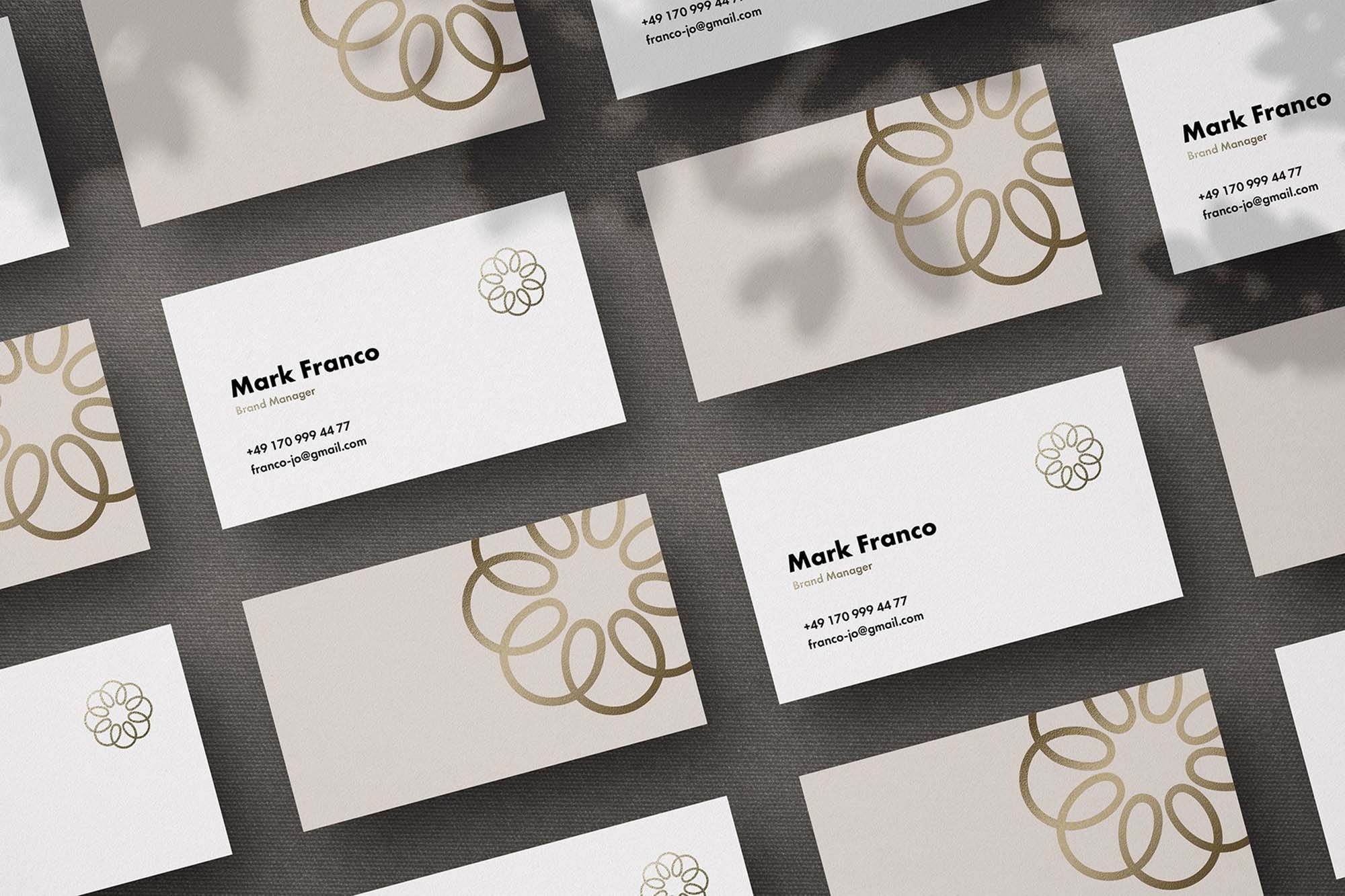 Modern Mote Business Card Mockup