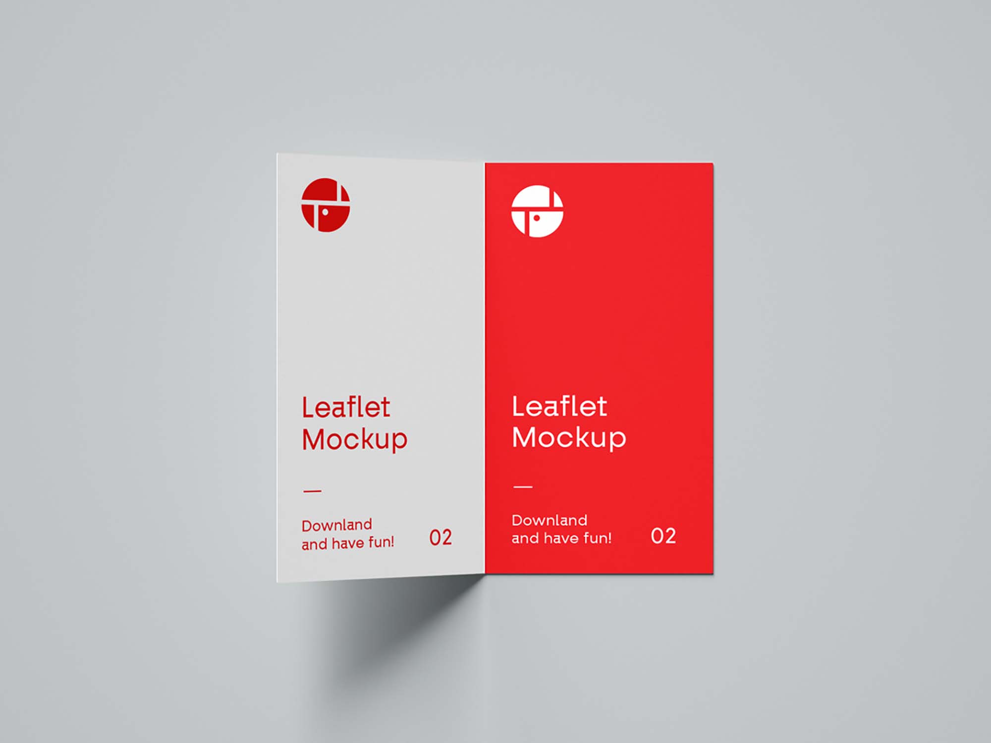 Open 2-Fold Brochure Mockup