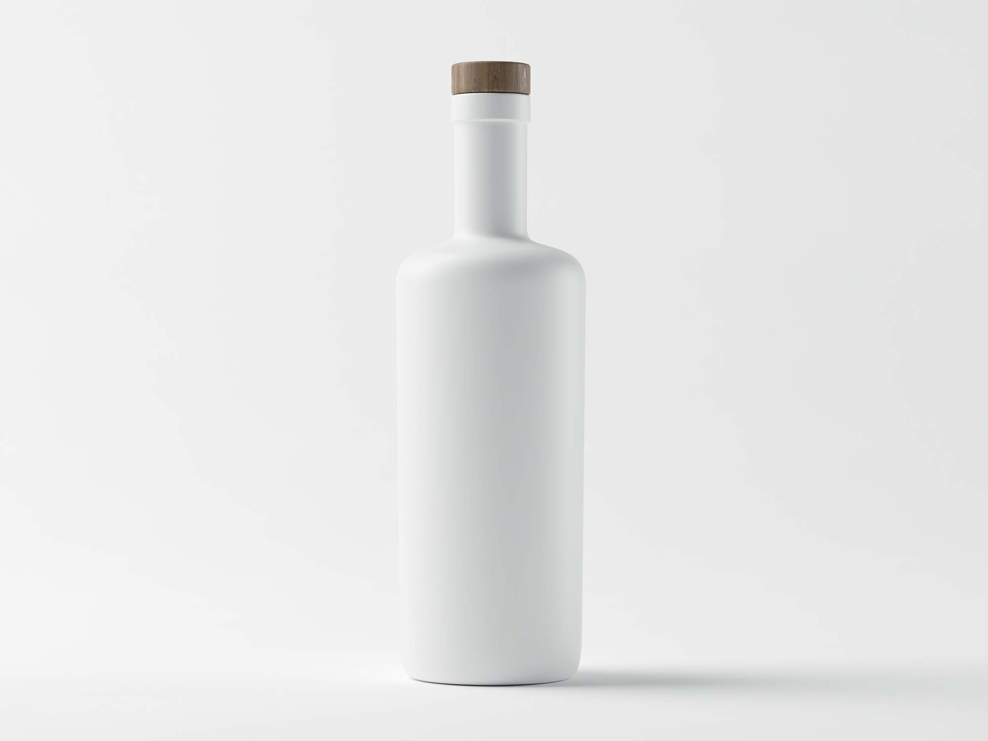Modern Matte White Bottle Mockup PSD Free Download IMockups