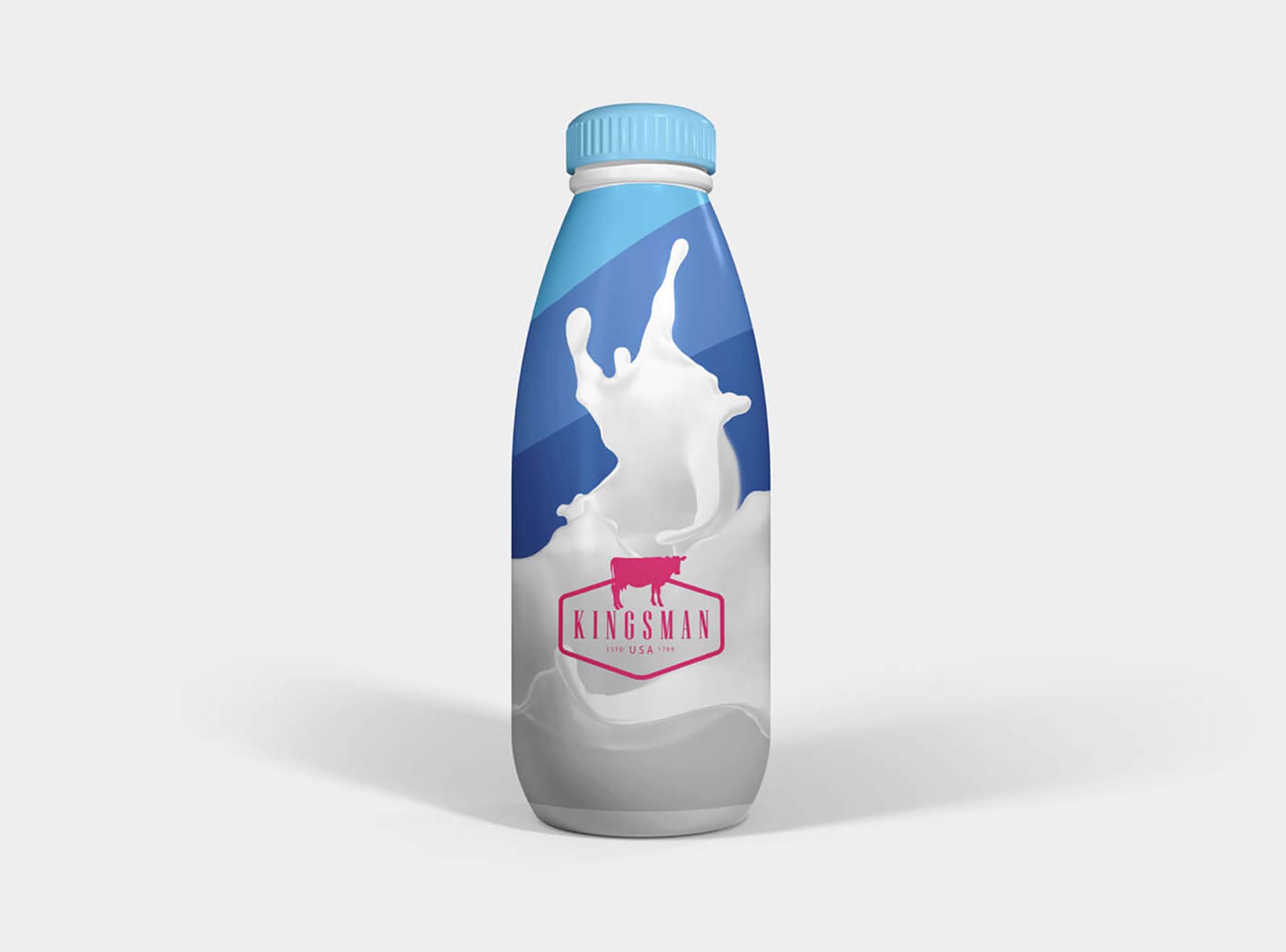 Milk Plastic Bottle Mockup