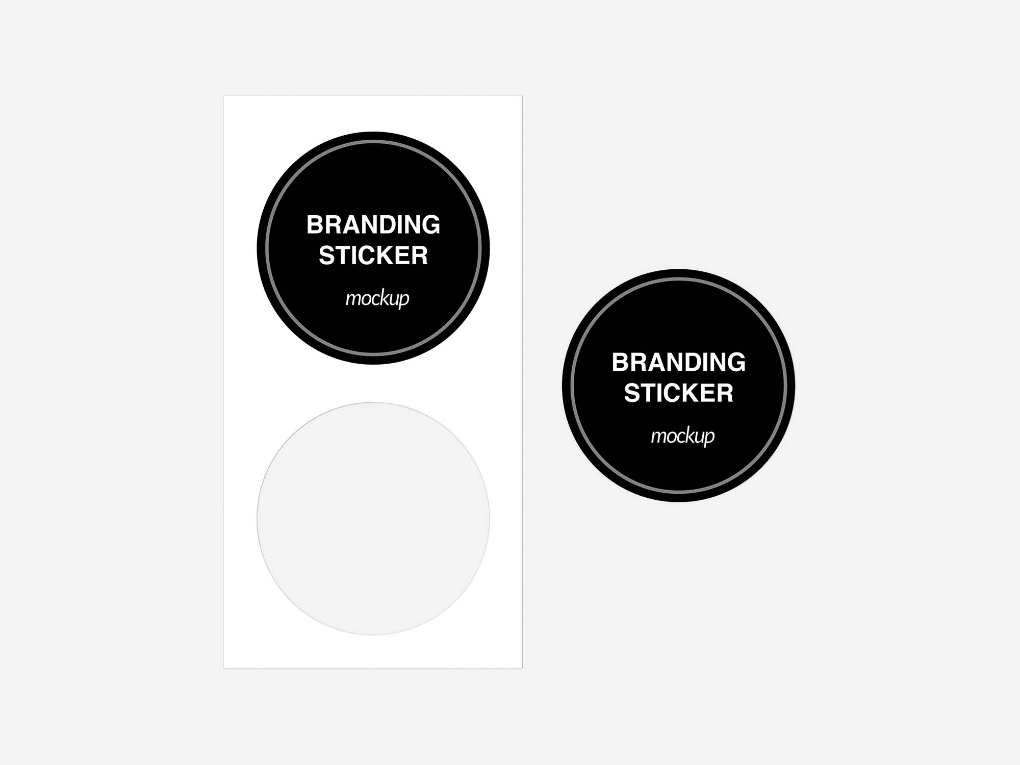 New Branding Sticker PSD Mockup (Free) by Dribbble Graphics