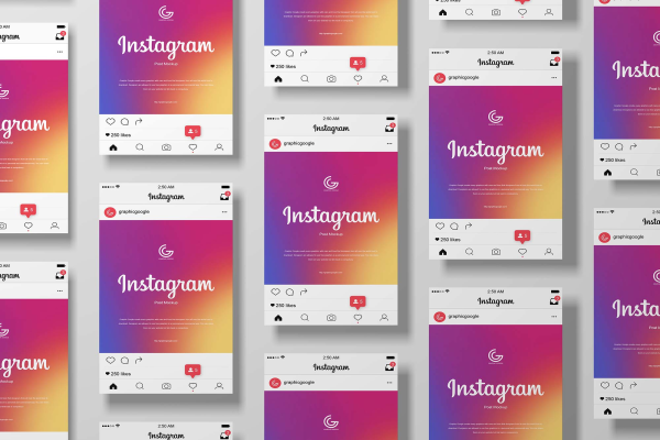 Grid Instagram Post Mockup