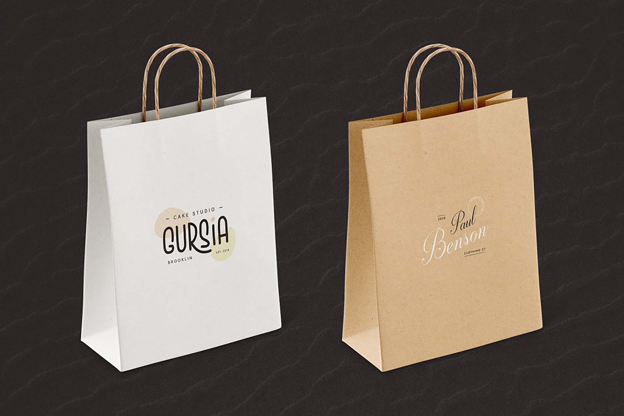 Download Eco Paper Bags PSD Mockup (Free) by Design Squad