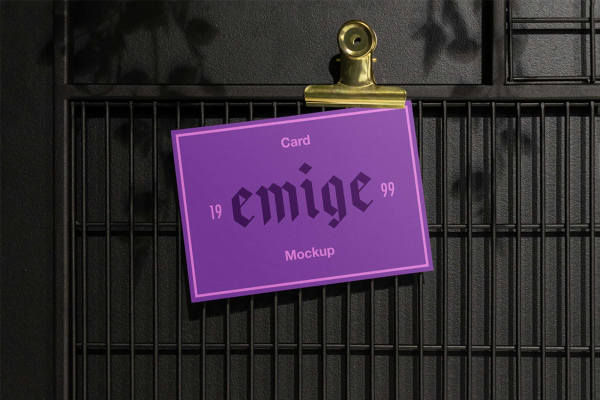 Hanged Card Mockup