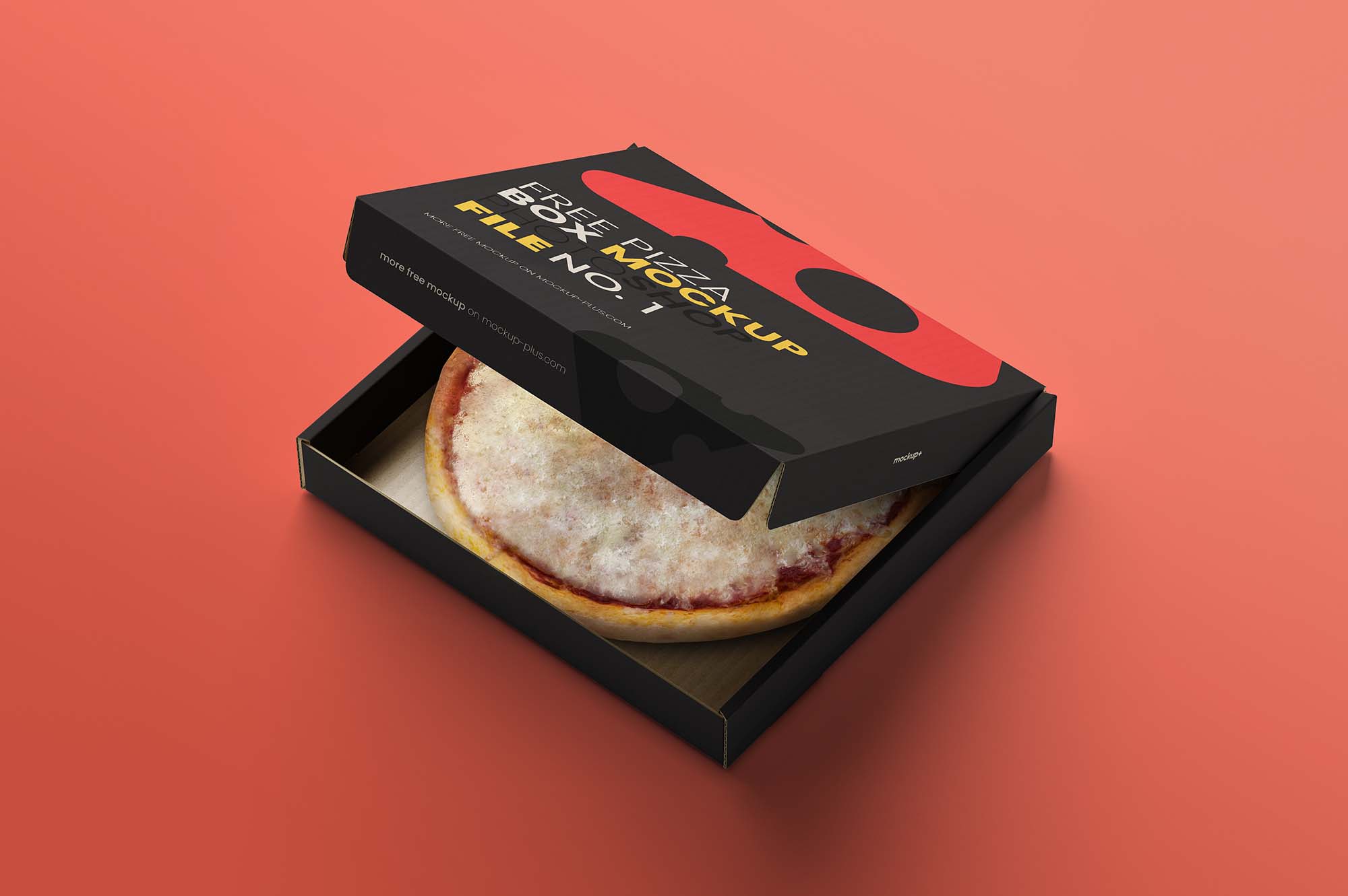 Pizza Box Open Mockup