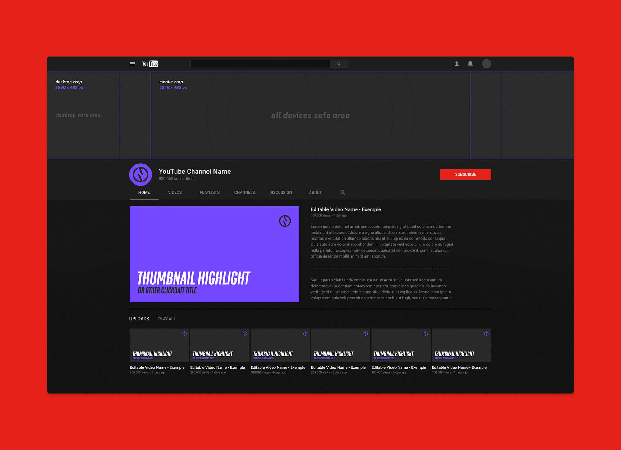 Top Youtube Channel Mockup