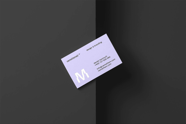 Diagonal Business Card Mockup
