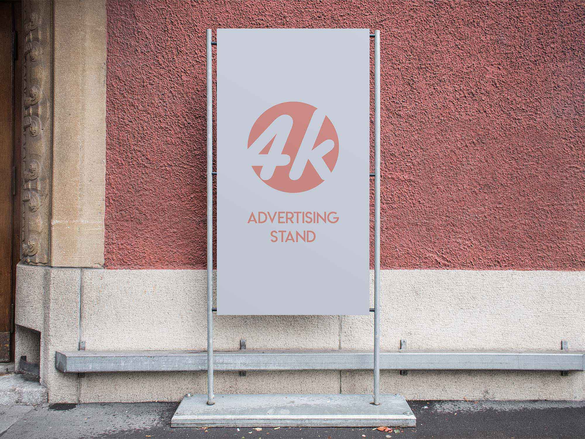New Vertical Advertising Stand Mockup