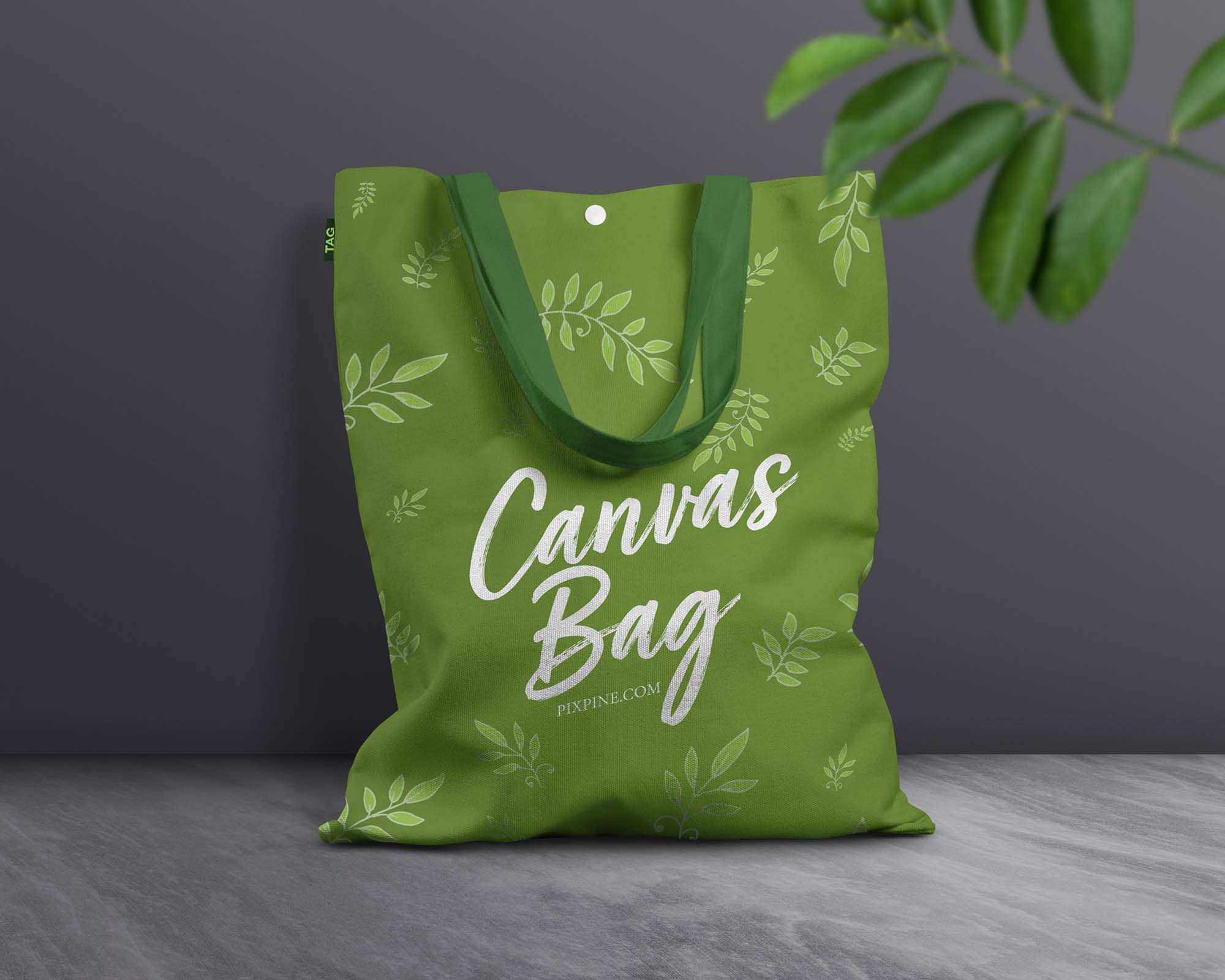 Download Eco Canvas Bag PSD Mockup (Free) by Pixpine
