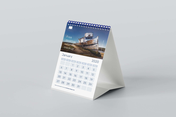 New Desk Calendar Mockup