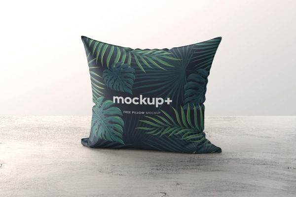 Small Standing Square Pillow Mockup